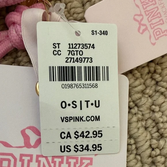 LoveShackFancy Pink Floral Card Holder with Gold Keychain - Picture 4 of 6